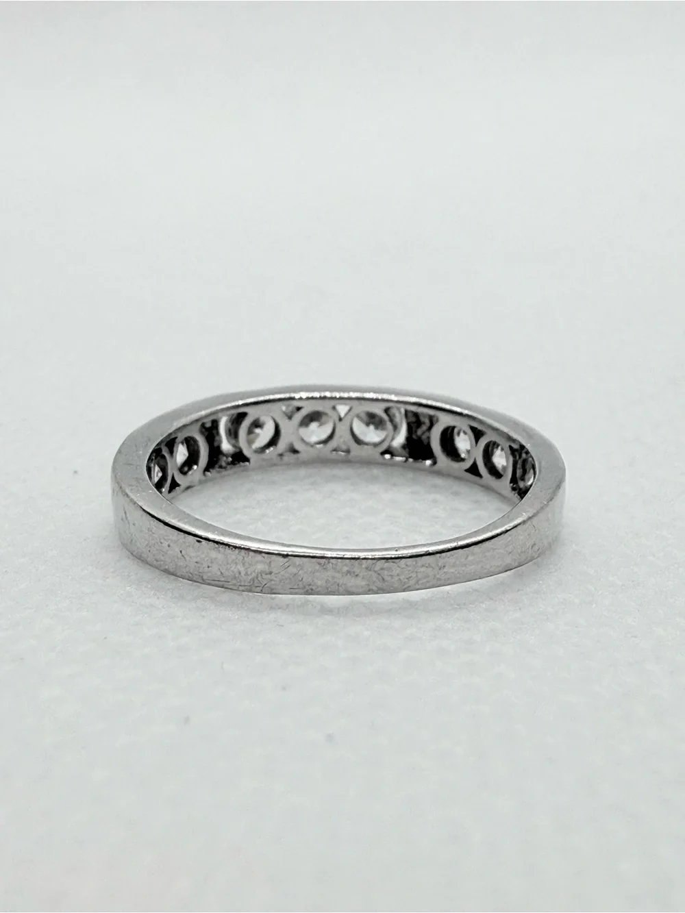 Sterling 925 Silver CZ Channel-Set Band Ring - Clear